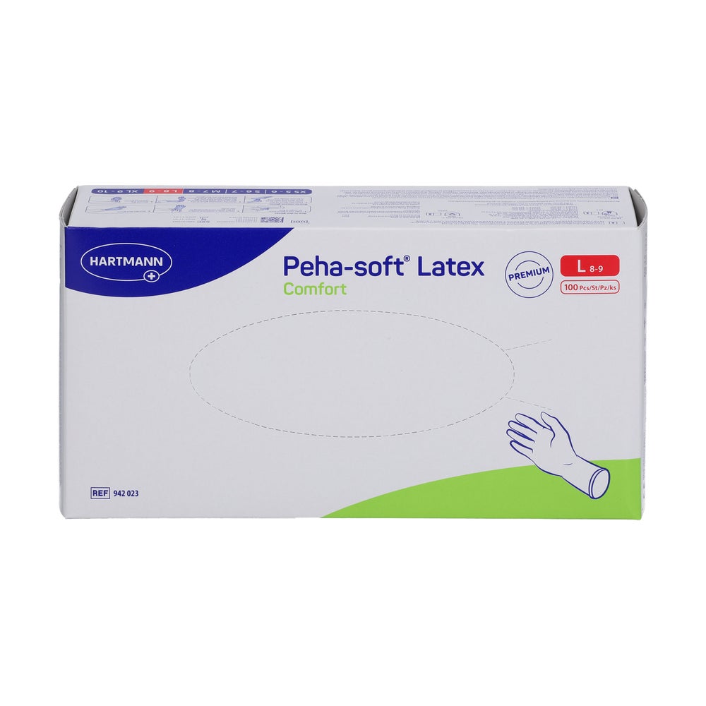 Peha-soft Latex Comfort Unt.hands.unsteril Pf L 100 St