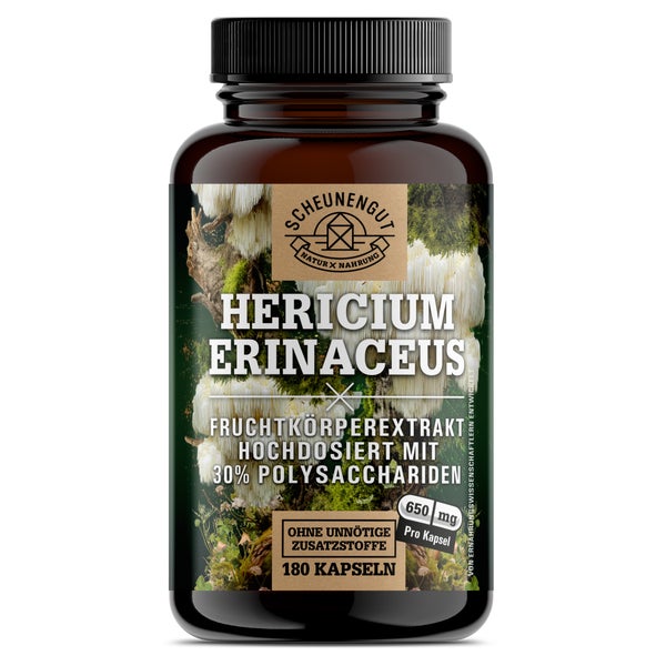 Scheunengut® Lions Mane |hochdosierter Hericium Erinaceus 180 St