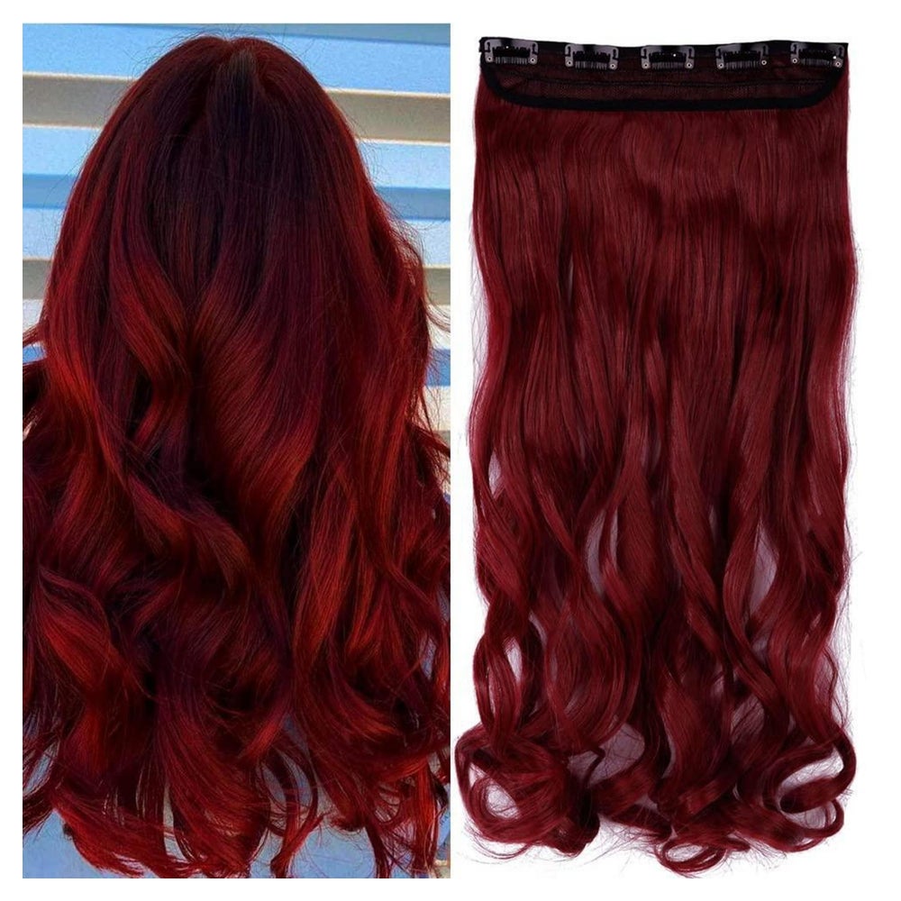 Haarverlängerung Clip in gewellt 5 Clips Synthetik 60 cm dun 1 St
