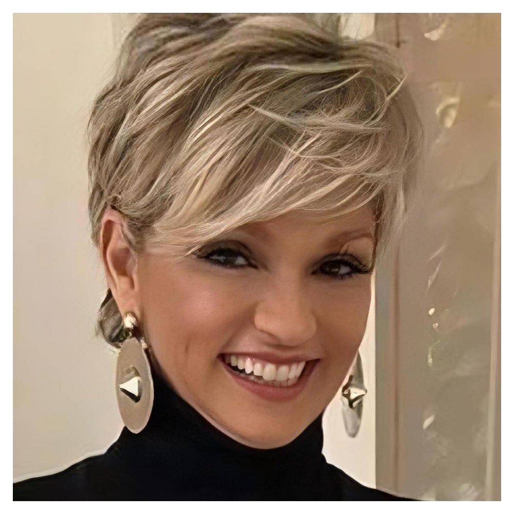 Perücke Pixie Kurzhaar Damen synthetisch blond braun Blonde 1 St