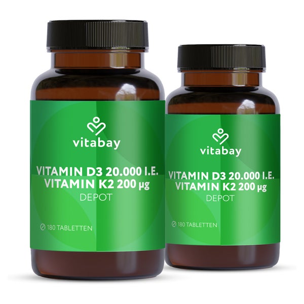 Vitabay Vitamin D3 20000 IE + K2 360 St