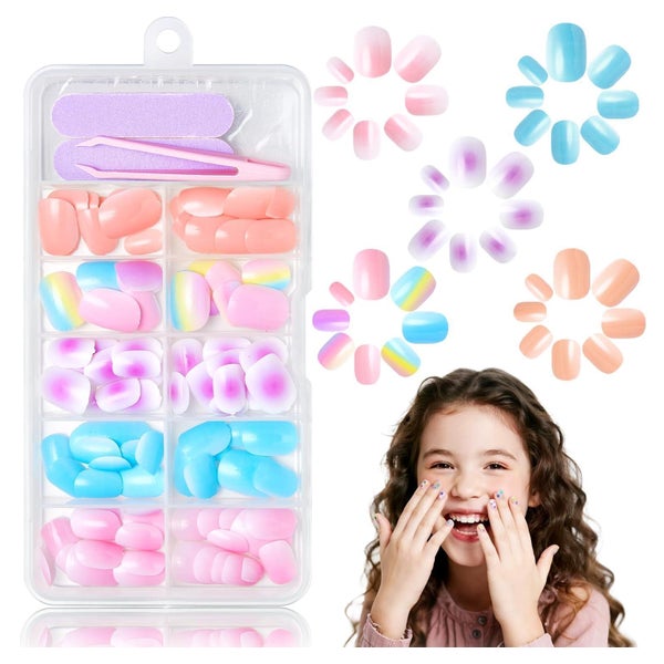 Nägel 120 Mädchen Aufkleben 5 Style Jelly Kleber Cute Color 1 St
