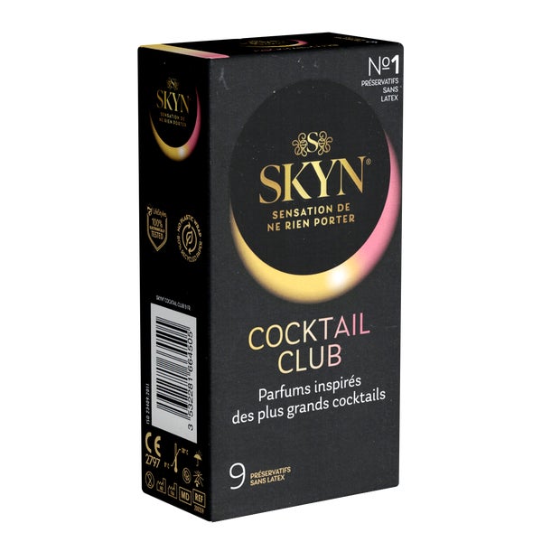 «Cocktail Club» latexfrei, 9 Kondome, mit drei Aromen, vegan (9 Kondome) 9 St