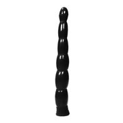 All Black - Gerippter dunkler Dildo
