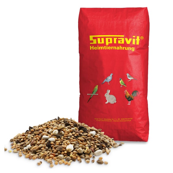 Supravit Agaporniden & Neophemafutter I abwechslungsreiche Mischung aus gesunden Körnern & Saaten I für die tägliche Fütterung von Sittichen & Papageien… 25 kg