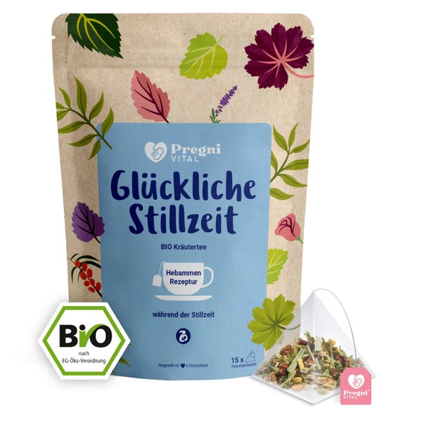 Glückliche Stillzeit BIO Schwangerschaftstee mit Bockshornklee - von PregniVital® 30 g