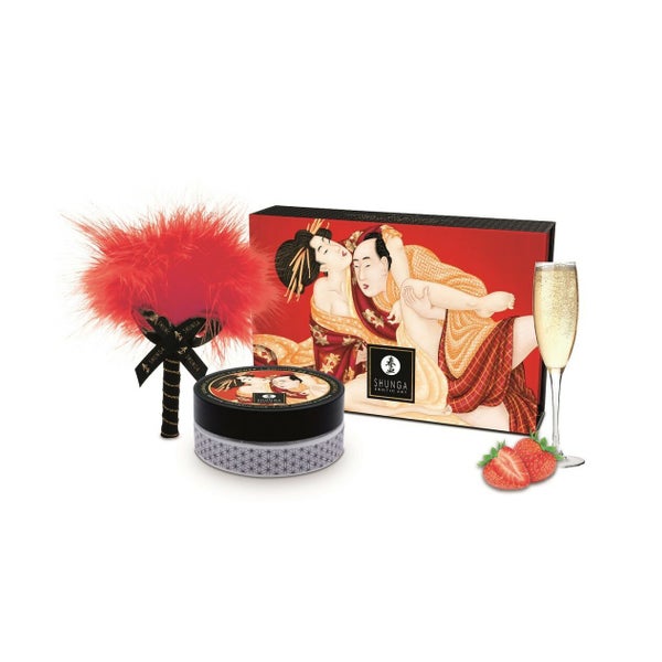 Shunga Essbarer Körperpuder Erdbeere-Champagner-Champagner