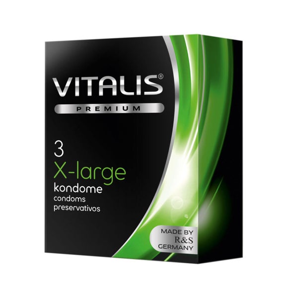 PREMIUM «X-Large» extra lange Kondome mit etwas mehr Umfang (3 Kondome) 3 St