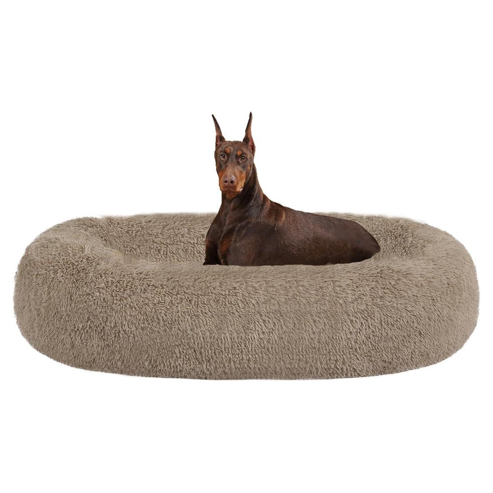 Hundebett Orthopädisches Donut L 120 x B 120 x H 20 cm Kamel 1 St
