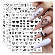 Nagelsticker 8 Blatt Valentinstag selbstklebend schwarze Her 1 St
