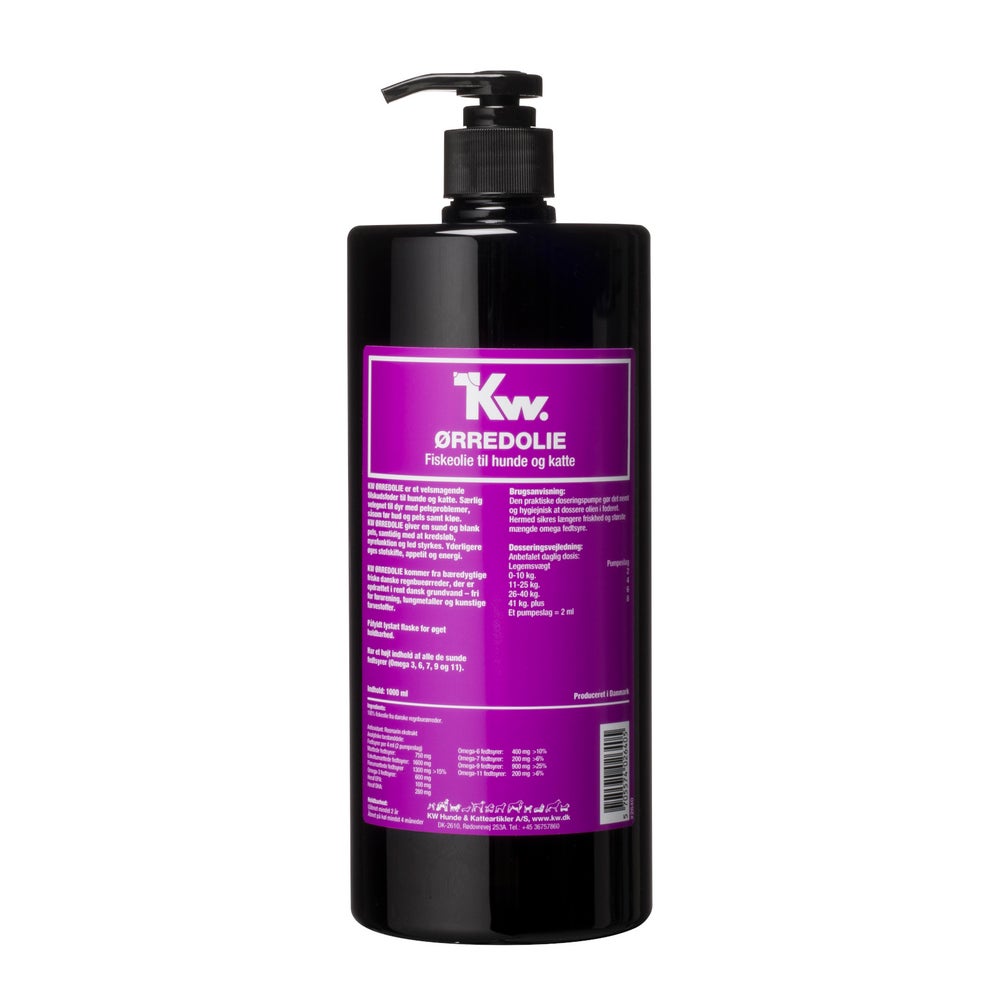 KW Regenbogenforellenöl 1 Liter - Ergänzungsfuttermittell für Hunde und Katzen 1000 ml