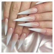 24x Lange Stiletto Press on Nails Falsche Nägel Französische 1 St