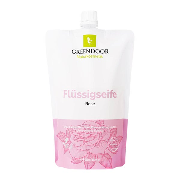 GREENDOOR Flüssigseife Nachfüllpackung Rose 500 ml