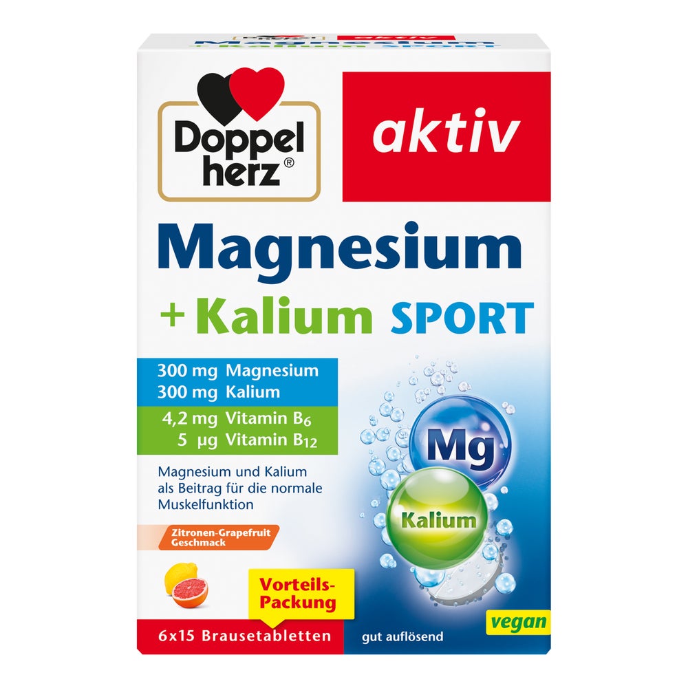 Doppelherz Magnesium + Kalium Sport 6X15 St
