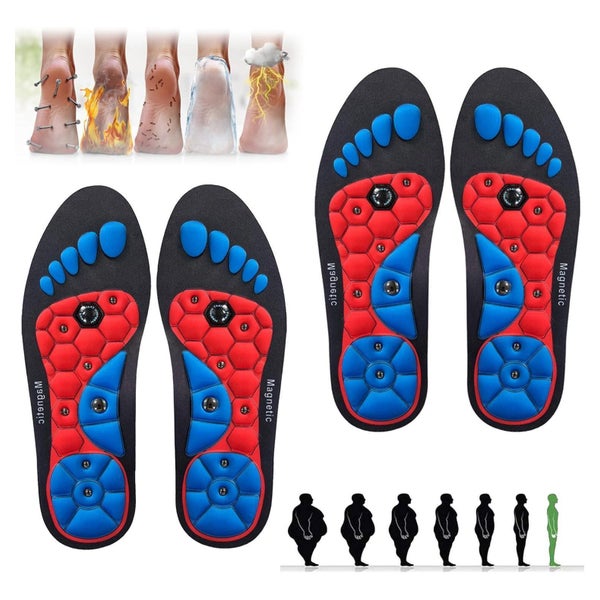 Schuheinlagen Akupressur Magnetische Orthopädische 2pcs-rot 1 St