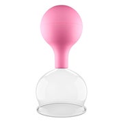 Produktabbildung: Pulox Schröpfglas aus Echtglas mit Saugball - 62mm in Pink 1 St