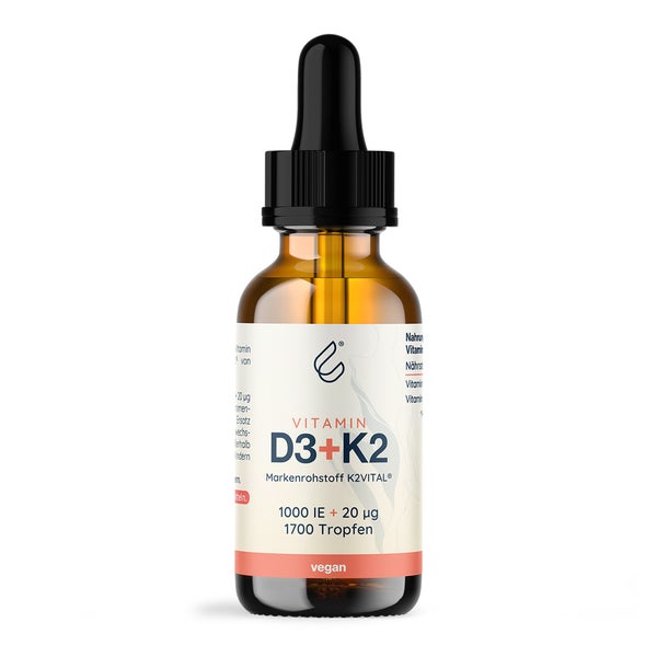 VITAMIN D3 + K2 MK7 all-trans 1.000IE + 20µg - 1700 Tropfen 1 St