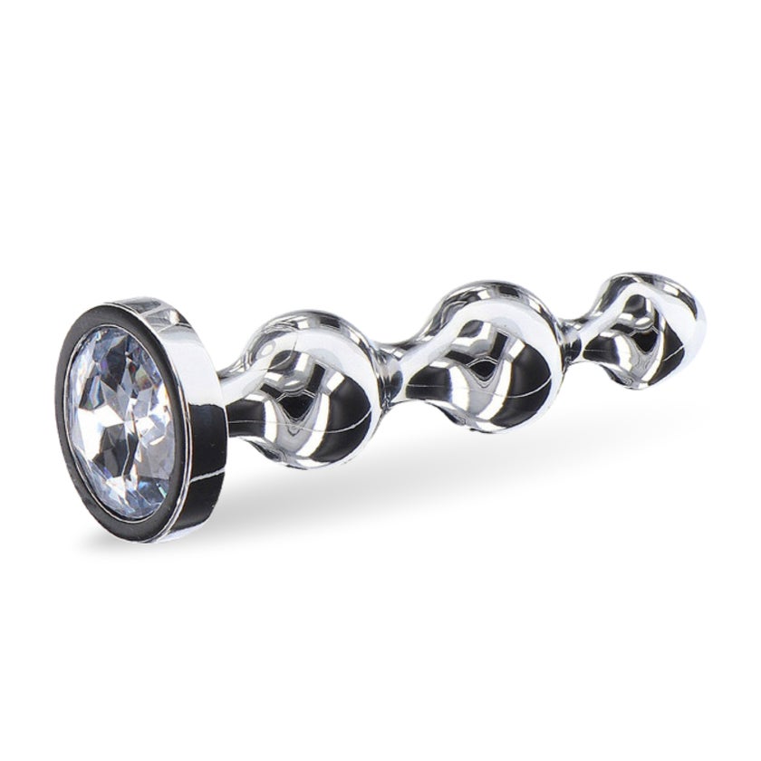 anal plugs kaufen Lovelyness - Analplug aus Metall mit Zierstein - 3 Kugeln online kaufen