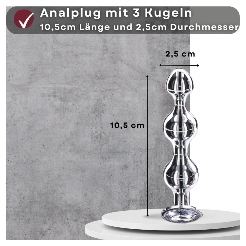Lovelyness - Analplug aus Metall mit Zierstein - 3 Kugeln online kaufen |  DocMorris