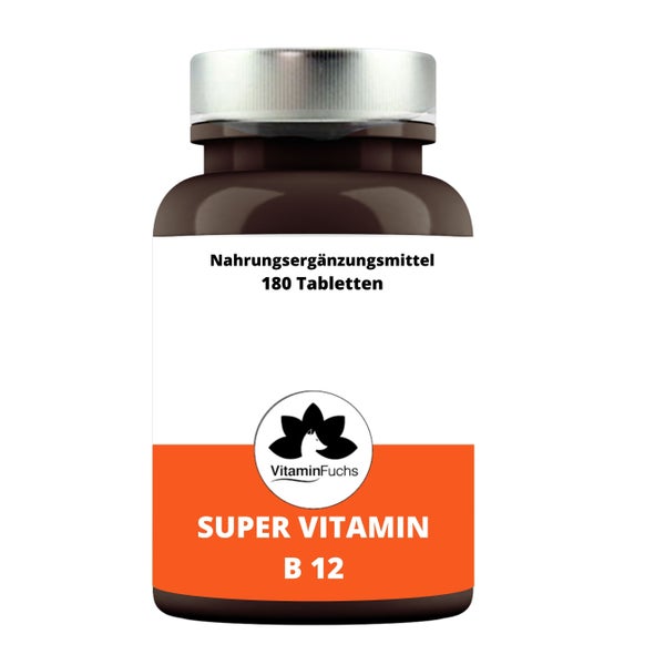 Super Vitamin B12 Lutschtabletten mit Orangengeschmack 180 St