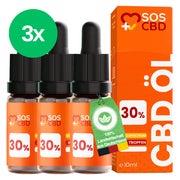 Produktabbildung: 3er Pack SOS CBD-ÖL 30% 10ml : 900 CBD-Tropfen mit 30% CBD 3 St