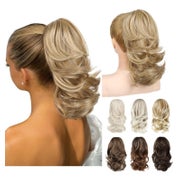 Pferdeschwanz Haarteil Ponytail Goldblond mit Highlights 14 1 St