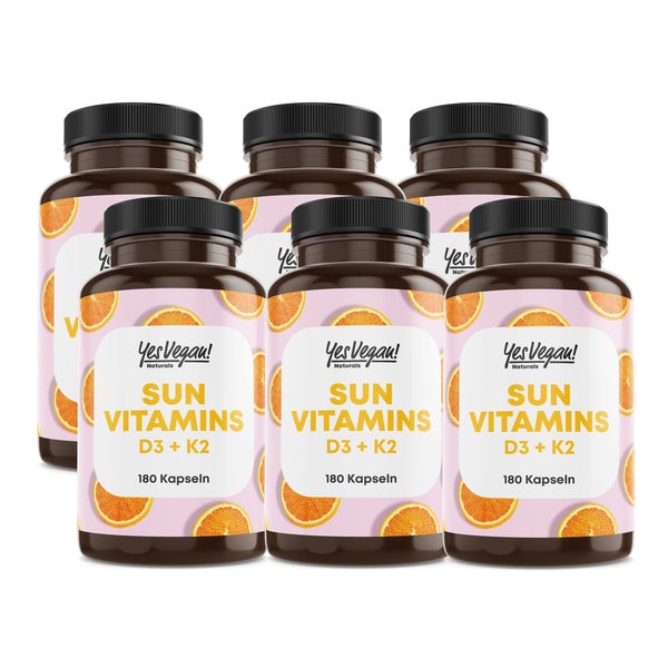 Vitamin D3 K2 Omega 3 + Calcium Magnesium und Zink - 180 Kapseln 5000 IE - Vitamin d hochdosiert 6 x 180 St