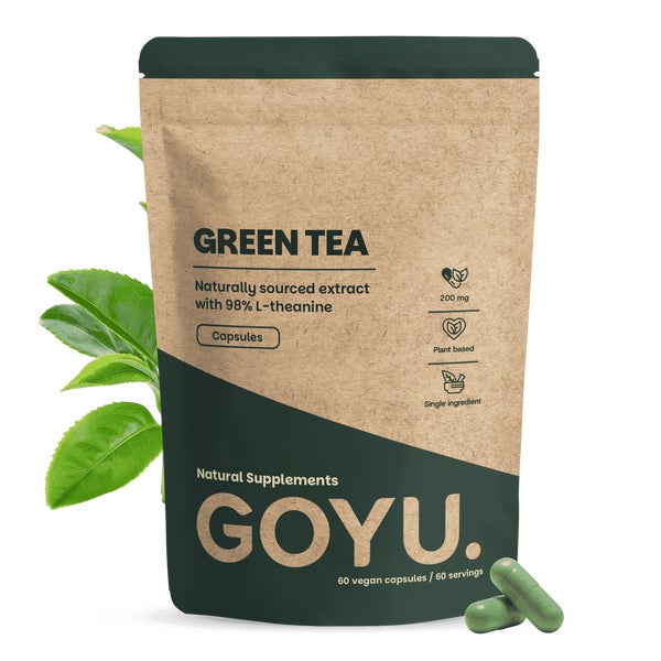 GOYU® Grüner Tee Extrakt Kapseln 500 mg (L-Theanin) 60 St