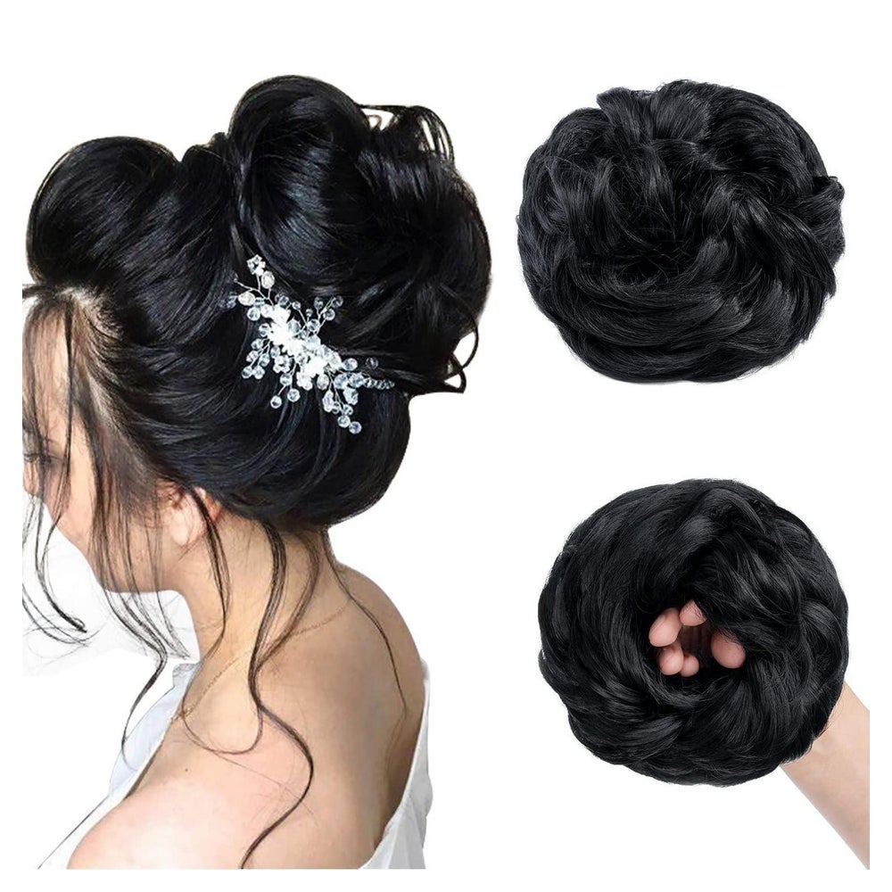 Haarteil Echthaar Gummiband Dutt Haargummi Hairbun 55 g Dunk 1 St