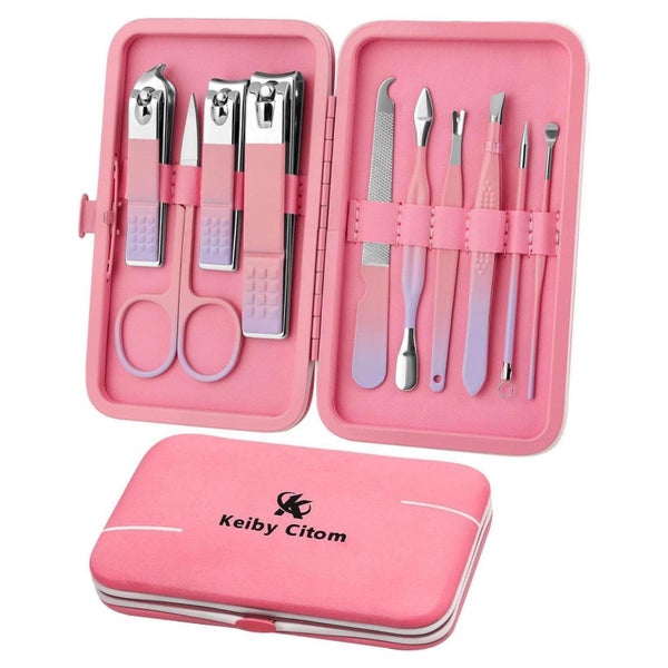 Maniküre 10teilig Pediküre Nagelknipser Nagelschere Farbverl 1 St