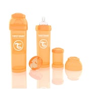 Twistshake Anti-Kolik Trinkflasche / Babyflasche mit Silikonsauger und Milchpulverportionierer 330ml