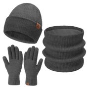 Mütze Beanie Schlauchschal Damen Herren Unisex 3 Stück Dunke 1 St