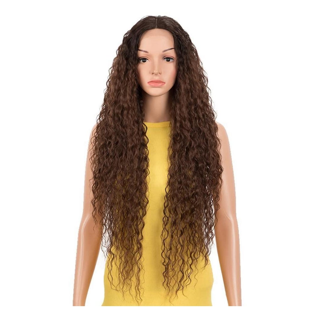Perücke Lace Front lockig Damen 70cm Kunsthaar 130 Prozent 7 1 St