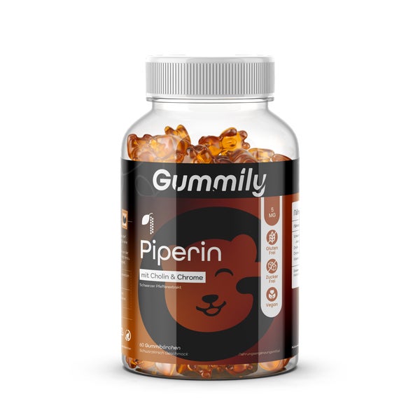 Piperin Schwarzer Pfeffer Extrakt mit Cholin & Chrom 60 St