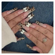 GlamRays 24 Stück Leopard Press-on Nägel Set Lang Oval Falsc 1 St
