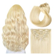 Clip in Extensions Echthaar Remy 20 Zoll 7 50cm-80g #613 Ble 1 St