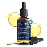 nuimi. Vitamin D3 K2 Tropfen 1000 IE - Vegan (ohne Lanolin) 30 ml