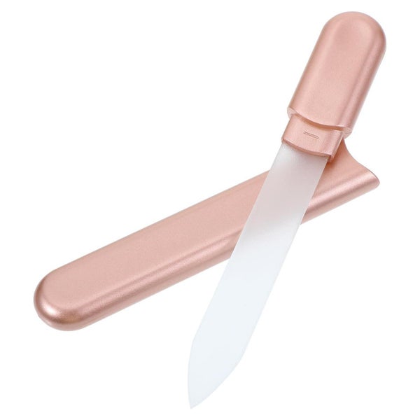 Glasnagelfeile mit Etui Kristall Nagelfeile Roségold Doppels 1 St