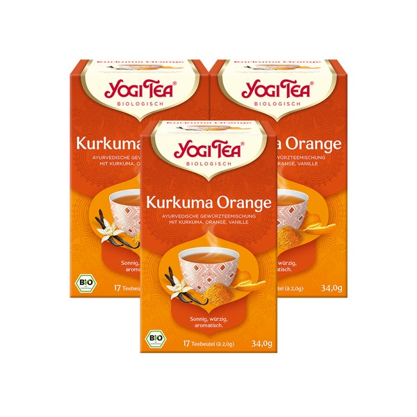Yogi Tea - Kurkuma Orange Bio Gewürztee | 3 x 34g 3x17 St