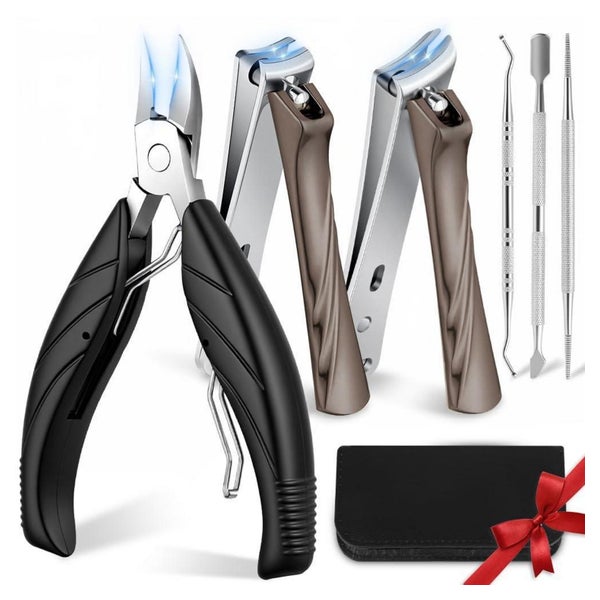HOTUT 6-teiliges Nagelpflege Set für dicke Nägel, Pediküre Set mit Nagelschere
