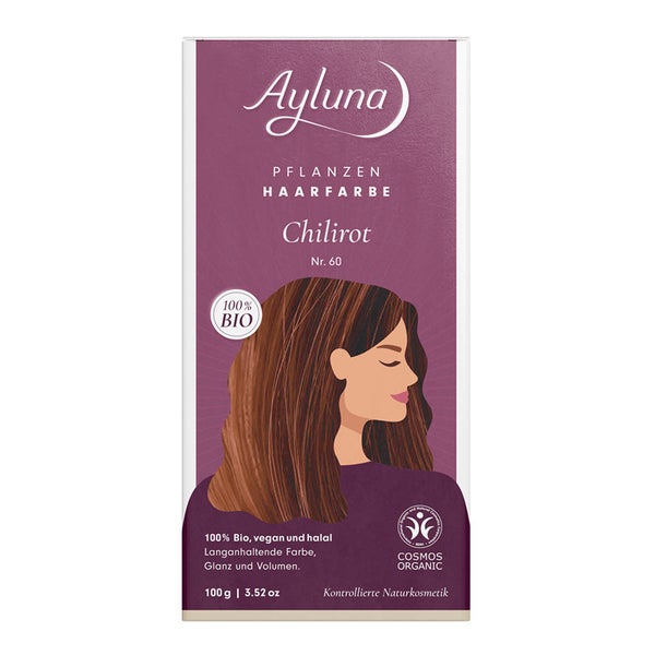 Ayluna Pflanzenhaarfarbe Chilirot Nr. 60 Bio 100 g