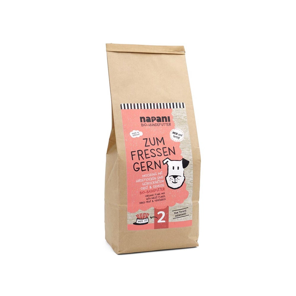 Bio-Basisfutter "Zum Fressen Gern" für Hunde mit Hirse... 1000 g