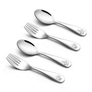 Edelstahl Kinderbesteck Set 4teilig mit Gabel und 1 St
