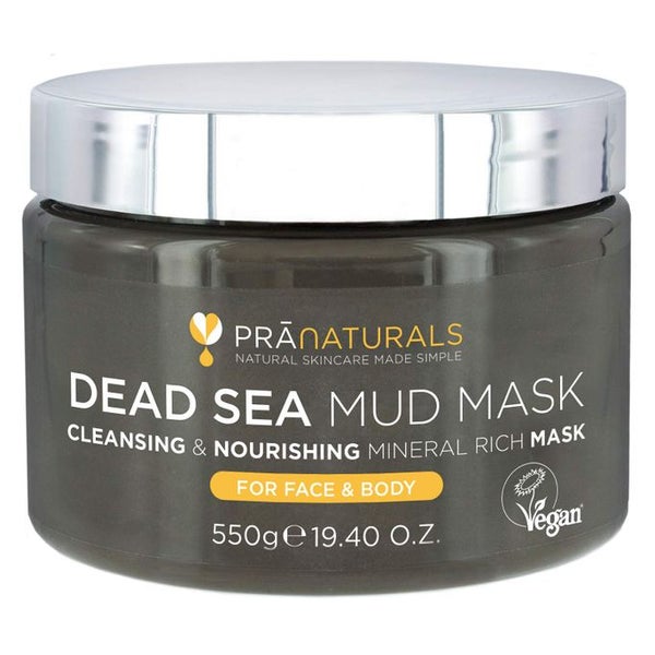 PraNaturals natürliche Gesichts- und Körpermaske mit Schlamm aus dem Toten Meer 550 g