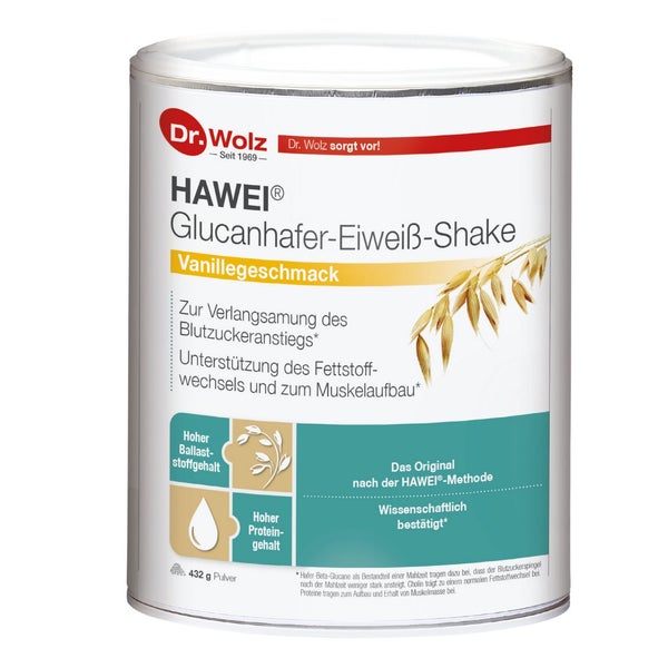 Hawei Glucanhafer-eiweiß-shake Vanillegeschm.pulv. 432 g