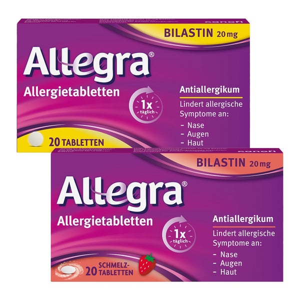 Allegra® Allergietabletten, + Allegra® Allergietabletten Schmelztabletten 1 Set