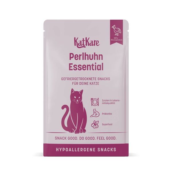 KatKare - Perlhuhn Essential - Hypoallergene Snacks aus gefriergetrocknetem Perlhuhn 30 g