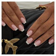 24 Stk Eckige Nägel beige-weiß Press-on Nails Kunstnägel Fra 1 St