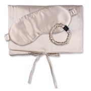 TRAVEL SET BEAUTY S Tasche, Schlafmaske & Scrunchie S aus Seide