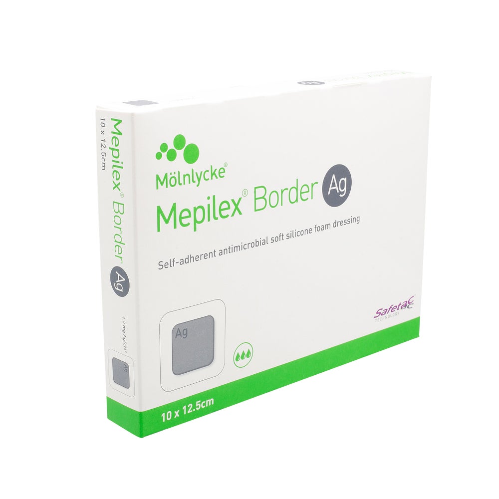 Mepilex Border Ag Schaumverb.10x12,5 Cm Steril 5 St